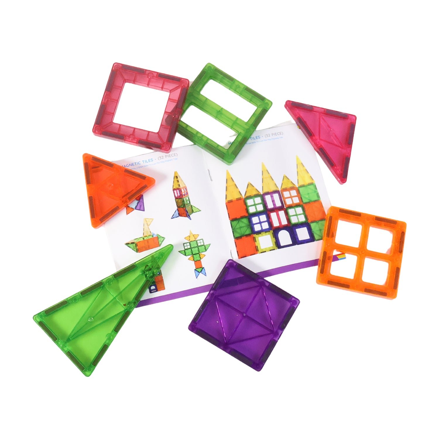 Magnetic Building Tiles – 32-Piece STEM Learning Toy Set