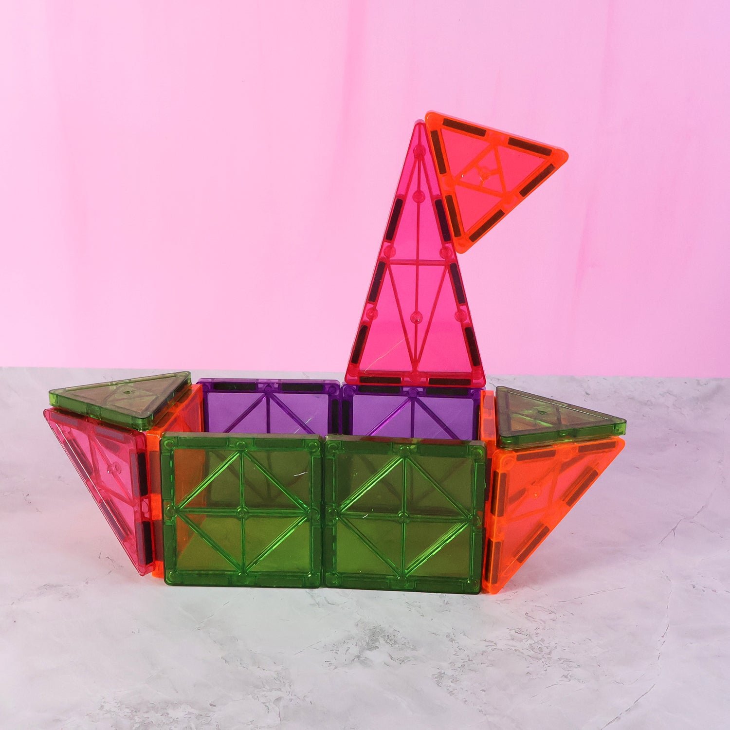 Magnetic Building Tiles – 32-Piece STEM Learning Toy Set