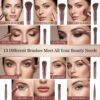 Professional Makeup Brush Set – Complete 13-Piece Collection with Pouch