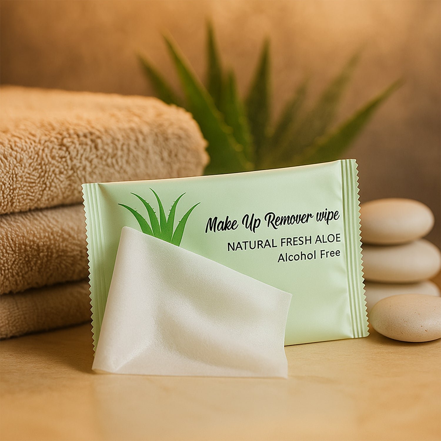 Makeup Remover Wipes – Alcohol-Free Aloe Cleansing Towelettes Pack