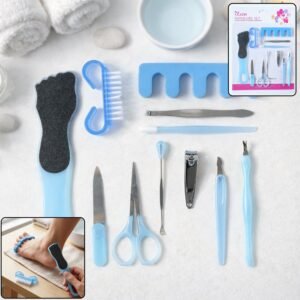 11 in 1 manicure pedicure kit – Complete nail care for home and salon
