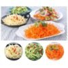 Manual Rotary Drum Grater and Slicer, Stainless Steel 3 Drum Vegetable Cutter (1 Set)