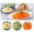 Manual Rotary Drum Grater and Slicer, Stainless Steel 3 Drum Vegetable Cutter (1 Set)