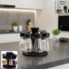 Revolving Plastic Spice Rack – 8 Jars with Rotating Stand