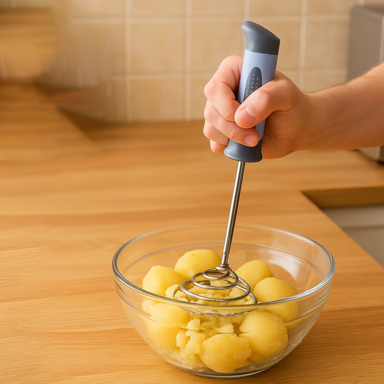 Stainless Steel Potato Masher – Heavy Duty with Comfortable Grip