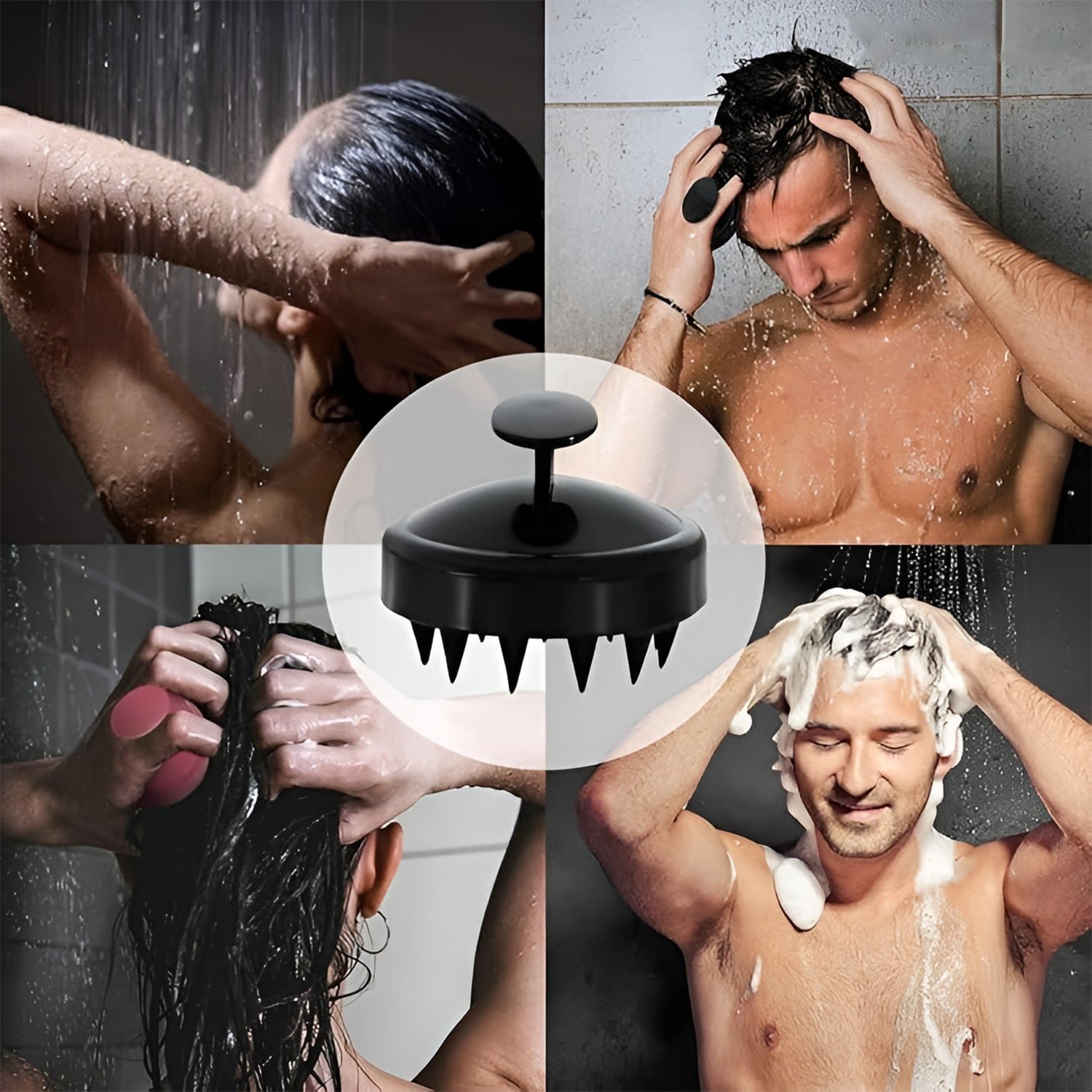 Scalp Massager Shampoo Brush – Soft Silicone Bristles for Gentle Care