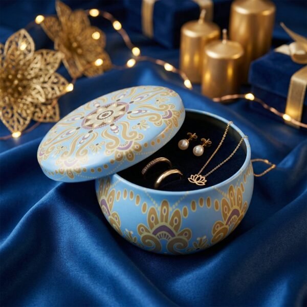 Mandala Metal Candle Container – Reusable & Vibrant Decor