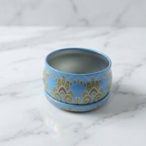 Mandala Metal Candle Container – Reusable & Vibrant Decor