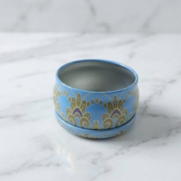 Mandala Metal Candle Container – Reusable & Vibrant Decor