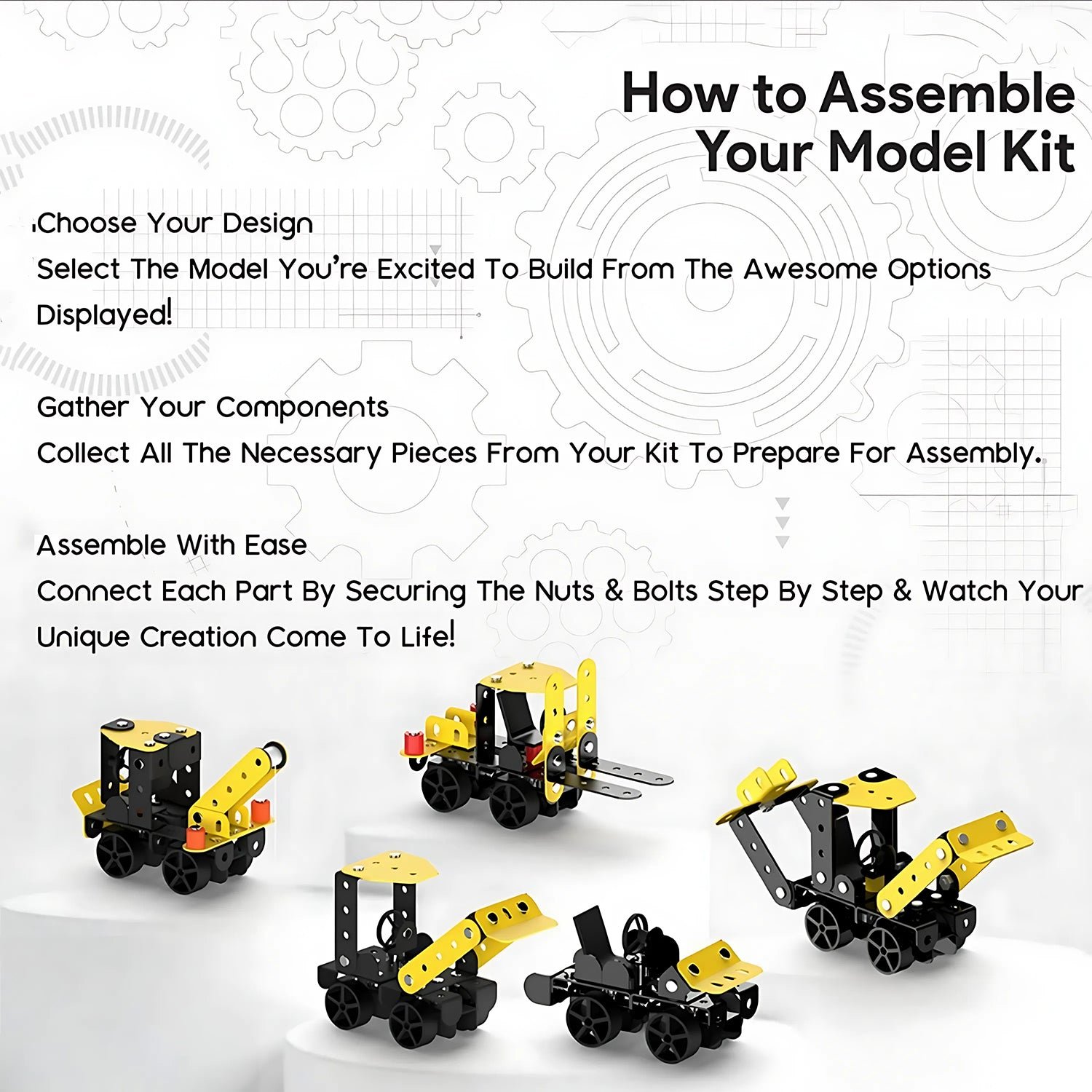 Mecha Racer STEM Kit – 5-in-1 DIY Construction for Kids 8+