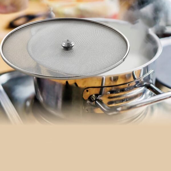 Stainless Steel Food Net Cover – 8 Inch Fine Mesh Splatter Guard