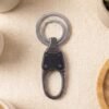 Metal Key Holder – Durable Dual Ring with Rotating Swivel