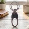 Metal Key Holder – Durable Dual Ring with Rotating Swivel