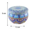 Metal Mandala Tin Box, Decorative Round Container for Candle and Trinkets (1 Pc)