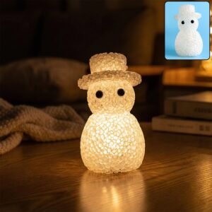Snowman LED Night Lamp – Decorative Soft Ambient Glow