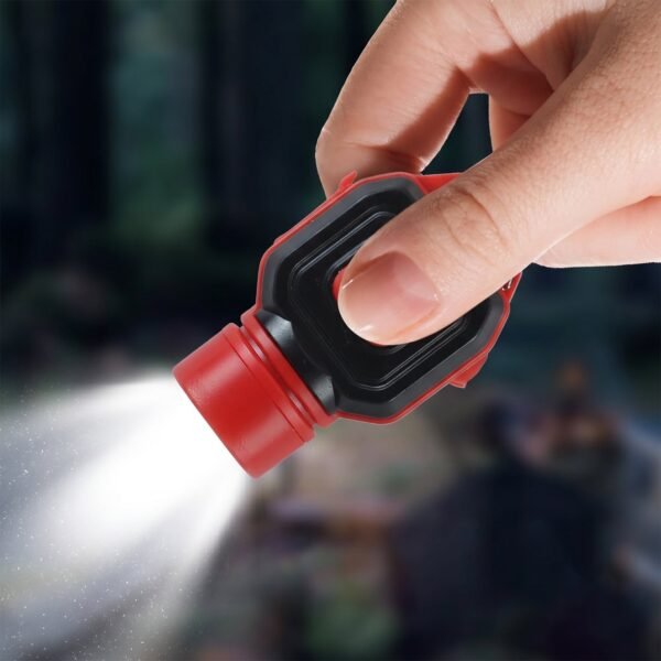 Travel LED Flashlight Keychain with Carabiner Clip 5 Mode COB Torch (1 Pc)