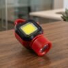 Travel LED Flashlight Keychain with Carabiner Clip 5 Mode COB Torch (1 Pc)