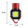 Travel LED Flashlight Keychain with Carabiner Clip 5 Mode COB Torch (1 Pc)