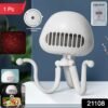Handheld Mini Fan with LED Star Projector & Flexible Tripod Stand