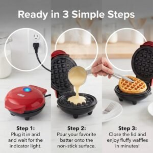 Mini Waffle Maker – Non-Stick, Compact & Easy to Use | Chef's Embrace