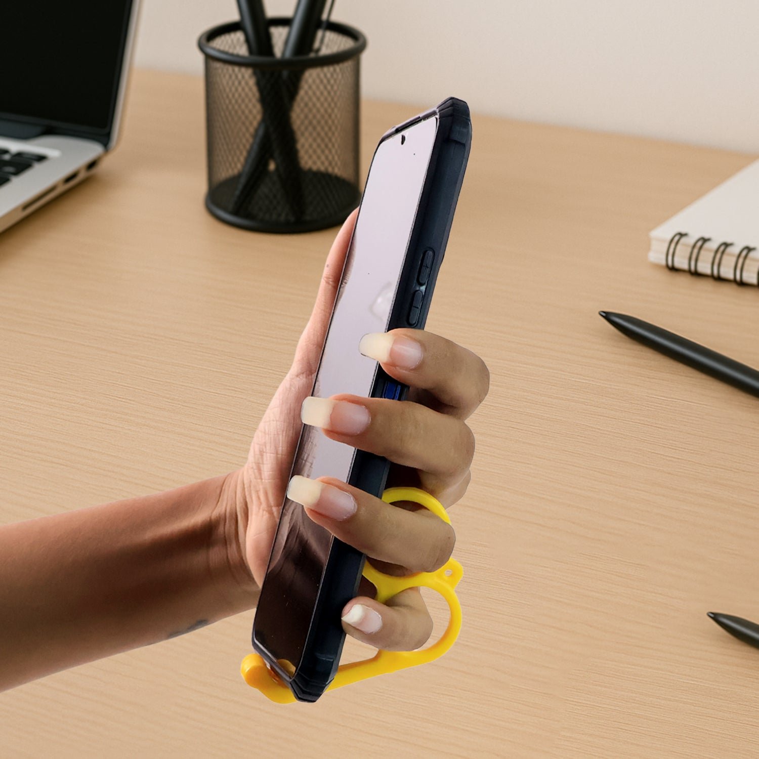 Hand Mobile Stand – Compact Plastic Phone Holder in Mix Colors