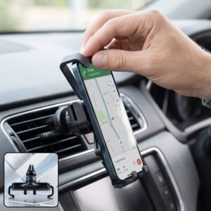 Mobile-stand-1.jpg Plastic Car Mobile Phone Holder Air Vent Mount 360 Degree Rotating (1 Pc)