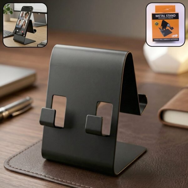 Foldable Metal Mobile & Tablet Stand – Sturdy and Portable Design