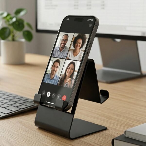 Foldable Metal Mobile & Tablet Stand – Sturdy and Portable Design