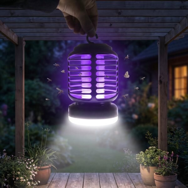 Electric Shock Mosquito Killer Lamp – Rechargeable UV LED Zapper