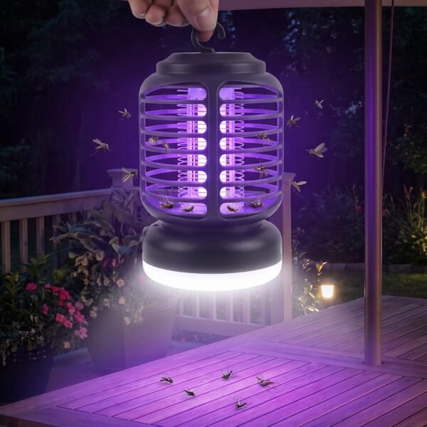 Electric Shock Mosquito Killer Lamp – Rechargeable UV LED Zapper