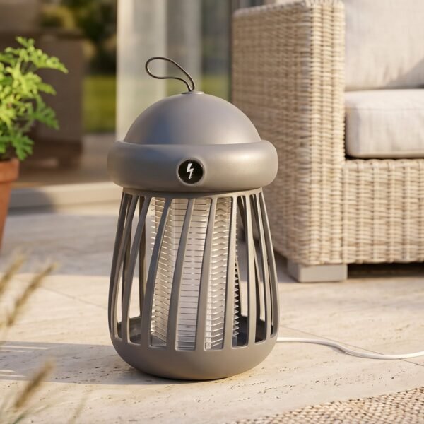USB Rechargeable Electric Shock Mosquito Killer Lamp for Indoor Use (1 Pc)