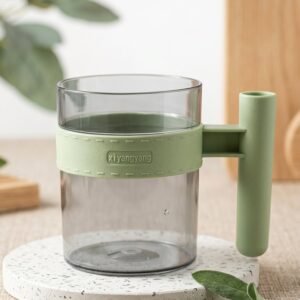 Transparent Plastic Cup with Handle Reusable Water Tea and Coffee M...