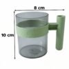 Transparent Plastic Cup with Handle Reusable Water Tea and Coffee M...