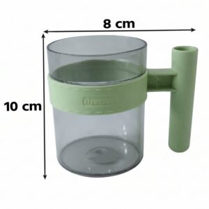 Transparent Plastic Cup with Handle Reusable Water Tea and Coffee M...