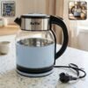 Suta Electric Glass Kettle 2 Litre Stainless Steel Hot Water Boiler for Tea (1 Pc)