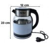 Suta Electric Glass Kettle 2 Litre Stainless Steel Hot Water Boiler for Tea (1 Pc)