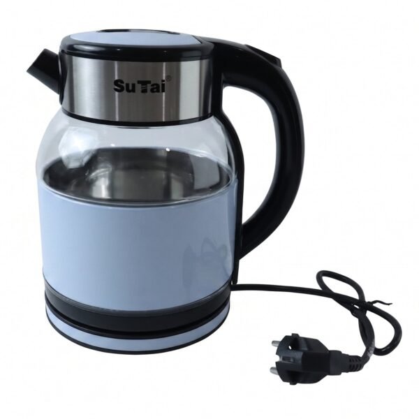Suta Electric Glass Kettle 2 Litre Stainless Steel Hot Water Boiler for Tea (1 Pc)