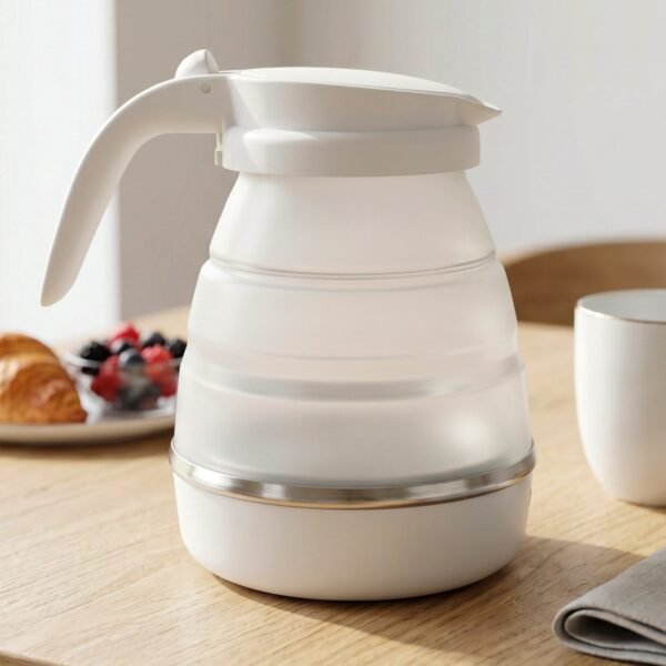 Collapsible Travel Electric Kettle 600ml Foldable Silicone Water Boiler (1 Pc)