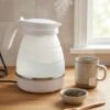 Collapsible Travel Electric Kettle 600ml Foldable Silicone Water Boiler (1 Pc)