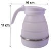Collapsible Travel Electric Kettle 600ml Foldable Silicone Water Boiler (1 Pc)