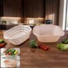 2 in 1 Plastic Double Drain Basket – Multi-Purpose Kitchen Tool