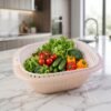 2 in 1 Plastic Double Drain Basket – Multi-Purpose Kitchen Tool