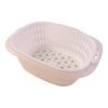 2 in 1 Plastic Double Drain Basket – Multi-Purpose Kitchen Tool