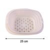 2 in 1 Plastic Double Drain Basket – Multi-Purpose Kitchen Tool