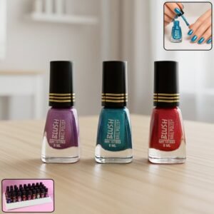 Metallic Mini Nail Polish – 6 ML Quick-Dry Glitter Finish