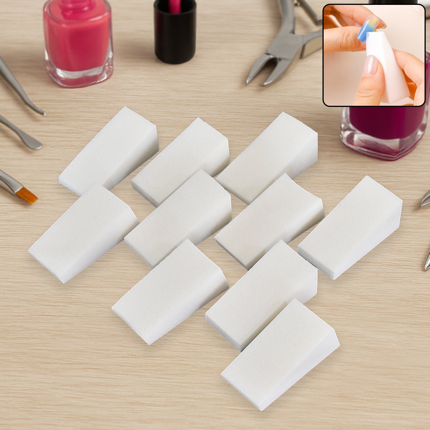 Nail Buffer Blocks – 10 Pcs Professional Nail Polishing Sponge Set