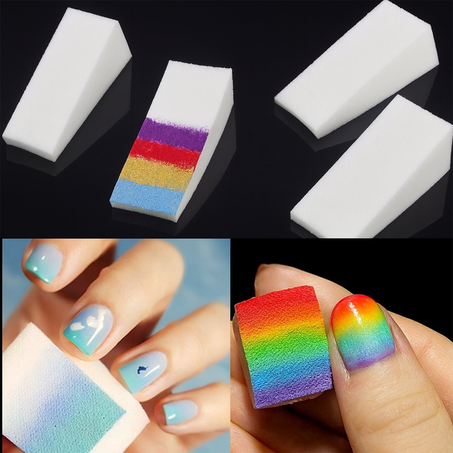 Nail Buffer Blocks – 10 Pcs Professional Nail Polishing Sponge Set