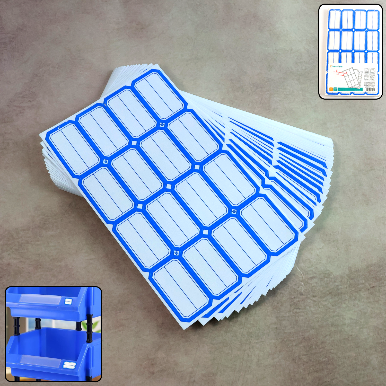 Writable Label Stickers – 50 Sheets Self-Adhesive for Easy Organizing