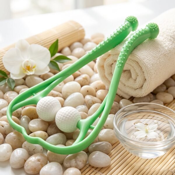 Neck-Cervical-Massager-3.jpg Manual Neck Shoulder Roller Massager with Rolling Balls for Pain Relief (1 Pc)