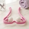 Neck-Cervical-Massager_2_-5.jpg Manual Pink Neck Shoulder Massager with Spiky Ball for Pain Relief (1 Pc)